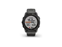 Смарт-годинник Garmin Fenix 7X Sapphire Solar C. Grey DLC Titanium w. Carbon Grey DLC Vented T. Band (010-02541-27) - мініатюра 7