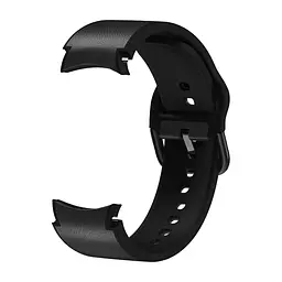 Браслет West для Samsung Galaxy Watch 5 - чорний ширина кріплення 20мм силікон-шкіра Watchbands (W17-8WB12300660) - мініатюра 3