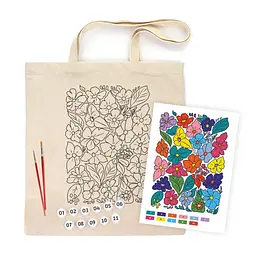 Набір для творчості екосумка-розмальовка "Funny flowers" N0003647 розмір 38х42 см - мініатюра 3