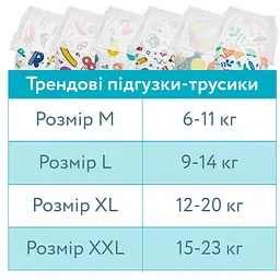 Підгузки-трусики Offspring ABC Dance розмір XL 12-20 кг 30 шт. (DP-OI-FAP-XL30P-ABC) - мініатюра 10