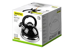 Чайник із свистком нержавіюча сталь Maestro MR-1313-BLACK на 3.0 л для всіх типів плит чорний - мініатюра 4