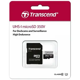 Карта пам'яті Transcend 256GB microSDXC class 10 UHS-I U3 High Endurance (TS256GUSD350V) - мініатюра 3