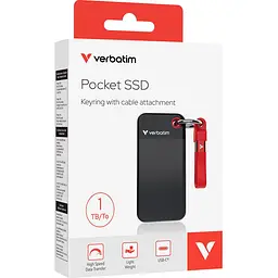 Зовнішній SSD накопичувач Verbatim Pocket 1TB Black/Red (32192) [157790] - мініатюра 5