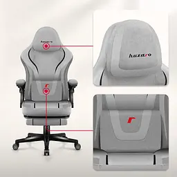 Комп'ютерне крісло Huzaro Force 4.6 Grey тканина - мініатюра 5