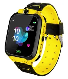Дитячий смарт годинник-телефон Lemfo Q9S з сім картою, GPS трекером, 4G LTE, відеодзвінками, прослушкою та кнопкою SOS Жовто-чорний