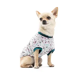 Футболка Pet Fashion Flora для собак бавовна білий трикотаж з квітковим принтом S - мініатюра 2