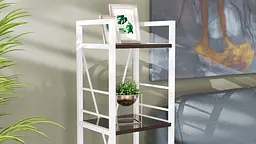 Етажерка 4/34 Ferrum-decor Серії Коннект 120x34x28 білий ДСП Венге 16мм (FRD-105525) - мініатюра 2
