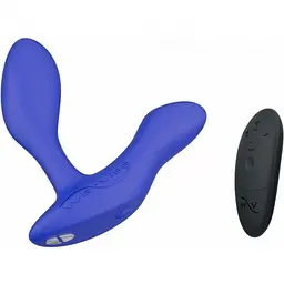 Масажер простати, 10.6х3 см (синій) We-Vibe Vector + Лубрикант 50 мл - мініатюра 3