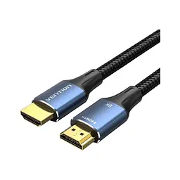 Кабель мультимедійний HDMI M to HDMI M 3.0m 8K60Hz cotton braided blue Vention (ALGLI) - мініатюра 1