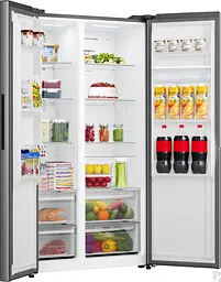 Холодильник Gorenje SBS, 179х62х91см, 2 двері, 344 (197) л, А +, NF +, Інв., Зона св-ті, диспенсер, Зовн. Диспл, нерж - мініатюра 3