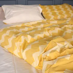 Комплект постільної білизни Mirson Сатин 22-1406 Yellow Waves 140х110 см (2200010928792) - мініатюра 3