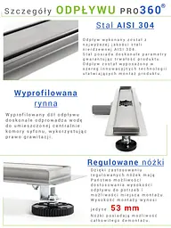 Душовий канал Rea Pure Neo Pro 60 см REA-G0900 - мініатюра 7