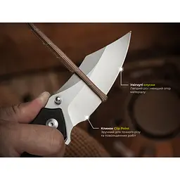 Ніж складаний туристичний Civivi Pentad (8.8 см) Nitro-V / G10 чорний - мініатюра 13