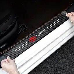 Захисна плівка накладка на пороги для Toyota Чорний Карбон 4 шт - мініатюра 7