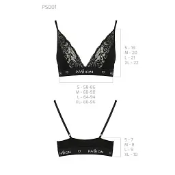 Еластичний топ з мереживом Passion TOP black L - мініатюра 7