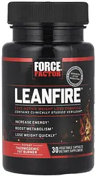 Біокомплекс LeanFire для зниження ваги, 30 рослинних капсул, Force Factor.