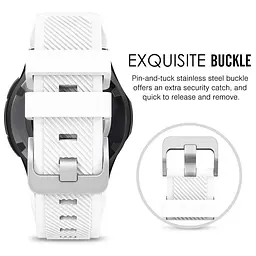 Силіконовий ремінець Primo для годинника Huawei Watch GT 2/GT Active 46 мм White - мініатюра 3