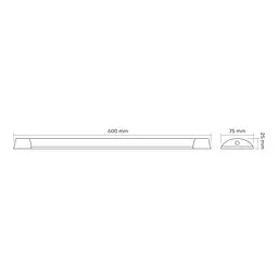 LED світильник лінійний Titanum 18W 0.6М 6500K (TL-BN-18066) (29158-000) - мініатюра 6