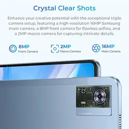 Планшет Oukitel OT5S 12" FHD/6GB/256GB/T606/8250mAh/16+8Мп/DualSIM/LTE/Чохол+Стилус/Metal Grey/Blue - мініатюра 9