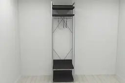 Шафа Гардероб Уні секція 2 серії Конект Ferrum-decor 220x60x50см Сірий метал ДСП Венге Магія 32 мм (FRD-104540) - мініатюра 8