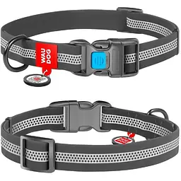 Нашийник для собак Waudog Waterproof водостійкий з QR-паспортом світловідбиваючий пластикова Розмір XL