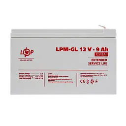 Акумулятор гелевий LPM-GL 12V - 9 Ah