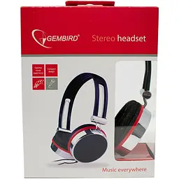 Навушники Gembird MHS-903 Black-Red-White (MHS-903) - мініатюра 7