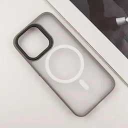 TPU+PC чохол Blueo Skin Friendly Frosted with MagSafe для Apple iPhone 15 Pro Max (6.7) Сірий / Grey - мініатюра 3