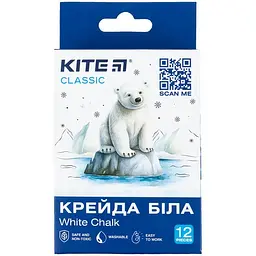 Крейда біла Kite Classic кругла 12 шт. (K-079-12)