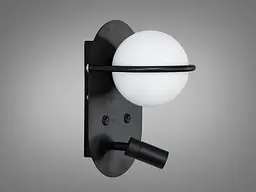 Бра настінне LED Diasha F3776BK, 2W, чорний+білий, метал+акрил, стиль лофт
