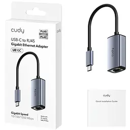 Перехідник USB 3.0 Type C --> Ethernet RJ45 1000 Mb Cudy - мініатюра 2