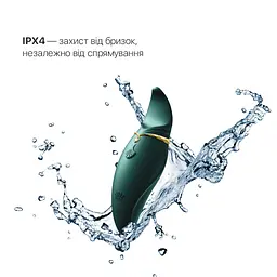 Вібратор 2в1 з язичком Zalo - Hero Jewel Green, кристал Swarovski - мініатюра 5