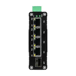 PoE-комутатор 5-портовий E-LINK LNK-IMC104GP-SFP IN 12-48V (73-00126) - мініатюра 2