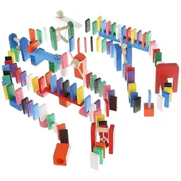 Доміно Kinderkraft дерев'яний конструктор 407 ел. (9357)