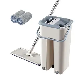 Швабра з відром і самовіджимом Spin Mop Scratch Cleaning 360, швабра ледарка 6 л