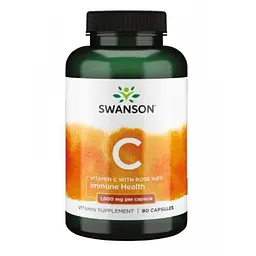 Вітамін С з шипшиною Vitamin C with Rose Hips 1000 mg 90 caps