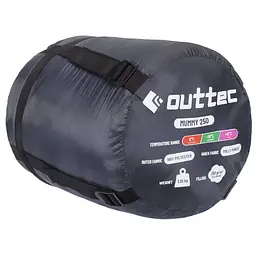 Спальний мішок кокон Outtec Mummy демісезон синій - мініатюра 7