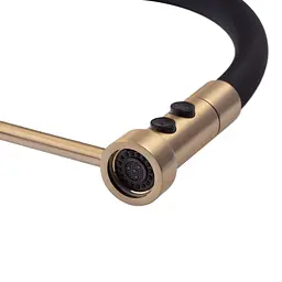 Змішувач для кухні Mixxus Premium Summer 017 Brushed Gold з гнучким виливом MI6964 Золотий - мініатюра 4