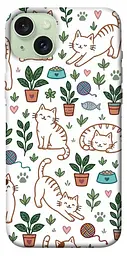 TPU чохол Demsky Cats pattern для Apple iPhone 15 Plus (6.7")