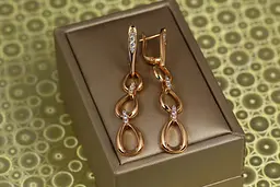 Сережки Xuping Jewelry підвіски Аркадія 5,5 см золотисті - мініатюра 2