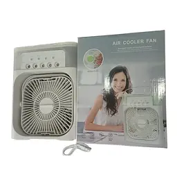Вентилятор Air Cooler Fan USB з зволожувачем повітря та підсвічуванням (Білий) - мініатюра 10