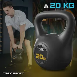 Гиря вінілова 20кг Trex Sport TX-020CKB чорний - мініатюра 4