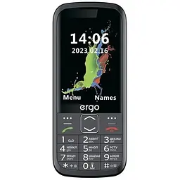 Телефон Ergo R351 кнопковий із підставкою - док-станцією чорний