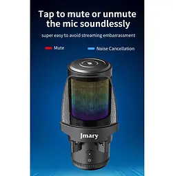 Професійний студійний конденсаторний мікрофон Jmary MCPW13 USB RGB Black - мініатюра 11