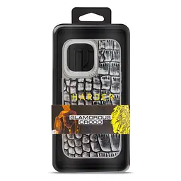 Кожаный чехол для Apple iPhone 14 Pro Max, Harder Glamorous Croco, разноцветный, термополиуретан ТПУ + экокожа с имитацией кожи крокодила, панель, защита корпуса, противоударный, микрофибра, рамка вокруг камеры, защита всего корпуса, (ARM76774) - мініатюра 3