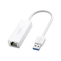 Перехідник USB 3.0 AM to RJ45 Ethernet 1000Mbps CR111 White Ugreen (20255)