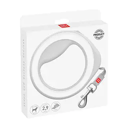 Повідець для собак WAUDOG R-leash світловідбиваюча стрічка XS-M до 40 кг 2.9 м білий (812715) - мініатюра 3
