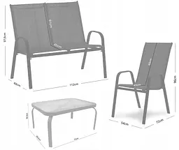 Комплект садових меблів GardenLine SOFA Grey - мініатюра 10