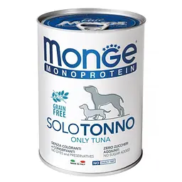 Паштет Monge Dog Solo з тунцем для собак усіх порід 400 гр