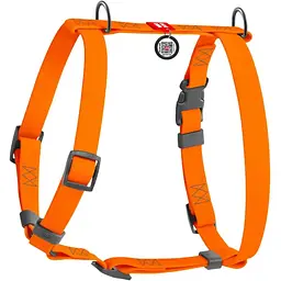 Шлея для собак Waudog Waterproof анатомічна Н-подібна з QR паспортом XL 60-98 см помаранчева